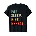 Eat Sleep Bike Repeat Biking Cycling Bicycling Vintage Gift T-Shirt