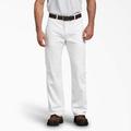 Dickies Men's Flex Relaxed Fit Painter's Pants - White Size 42 32 (WP823)