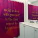 East Urban Home Faux Gemstone Loving Yourself Quote Single Shower Curtain Polyester in Pink/Indigo | 74 H x 71 W in | Wayfair