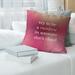 East Urban Home Handwritten Try To Be A Rainbow Quote Pillow Cover Polyester in Pink | 16 H x 16 W x 0.5 D in | Wayfair