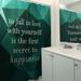 East Urban Home Faux Gemstone Loving Yourself Quote Single Shower Curtain Polyester in Green | 74 H x 71 W in | Wayfair