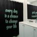 East Urban Home Change Your Life Quote Chalkboard Style Single Shower Curtain Polyester in Black | 74 H x 71 W in | Wayfair