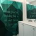 East Urban Home Faux Gemstone Self Confidence Inspirational Quote Single Shower Curtain Polyester in Green | 74 H x 71 W in | Wayfair