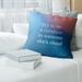 East Urban Home Handwritten Try To Be A Rainbow Quote Pillow Cover Polyester in Pink | 20 H x 20 W x 0.5 D in | Wayfair