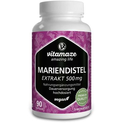 Mariendistel 500 mg Extrakt hochdosiert vegan Kps. 90 St Kapseln Image