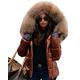 Roiii Womens Ladies Quilted Winter Coat Coat Hood Down Jacket Parka Outwear Size 8 14 20 (20, Metallic Copper)