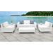 Miami 7 Piece Outdoor Wicker Patio Furniture Set 07e in Sail White - TK Classics Miami-07E-White