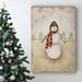 The Holiday Aisle® Snowman by Parvez Taj - Wrapped Canvas Painting Print Canvas, Solid Wood | 12 H x 8 W x 1 D in | Wayfair