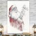 The Holiday Aisle® Santa's Touch by Parvez Taj - Wrapped Canvas Drawing Print Canvas, Solid Wood in Gray | 12 H x 8 W x 1 D in | Wayfair