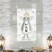 The Holiday Aisle® Merry & Bright Angel by Parvez Taj - Wrapped Canvas Textual Art Print Metal in Gray | 40 H x 30 W in | Wayfair