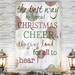 The Holiday Aisle® Christmas Cheer Type by Parvez Taj - Wrapped Canvas Print Canvas, Solid Wood in Brown/Green | 27 H x 18 W x 1 D in | Wayfair