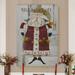 The Holiday Aisle® 'Jolly Santa -Gallery' by Parvez Taj - Painting on Canvas Canvas, Solid Wood in White | 48 H x 36 W x 1 D in | Wayfair