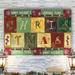 The Holiday Aisle® Chrismas Blocks II by Parvez Taj - Wrapped Canvas Print Canvas, Solid Wood in Green | 27 H x 18 W x 1 D in | Wayfair