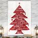 The Holiday Aisle® Holly Jolly Christmas Tree - Wrapped Canvas Print Canvas, Solid Wood in Red | 12 H x 8 W x 1 D in | Wayfair