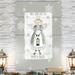 The Holiday Aisle® Merry & Bright Angel by Parvez Taj - Wrapped Canvas Textual Art Print Canvas, Solid Wood in White | 48 H x 36 W x 1 D in | Wayfair