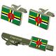 Dominica Flag Cufflinks Engraved Tie Clip Matching Box Set