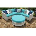 Fairmont 4 Piece Outdoor Wicker Patio Furniture Set 04a in Aruba - TK Classics Fairmont-04A-Aruba