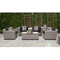 Florence 6 Piece Outdoor Wicker Patio Furniture Set 06d in Black - TK Classics Florence-06D-Black