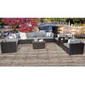 Belle 11 Piece Outdoor Wicker Patio Furniture Set 11a in Grey - TK Classics Belle-11A-Grey