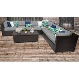 Barbados 8 Piece Outdoor Wicker Patio Furniture Set 08a in Grey - TK Classics Barbados-08A-Grey