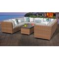 Laguna 11 Piece Outdoor Wicker Patio Furniture Set 11a in Beige - TK Classics Laguna-11A-Beige