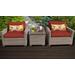 Monterey 3 Piece Outdoor Wicker Patio Furniture Set 03a in Terracotta - TK Classics Monterey-03A-Terracotta