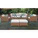 Laguna 8 Piece Outdoor Wicker Patio Furniture Set 08c in Sail White - TK Classics Laguna-08C-White