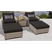 Monterey 5 Piece Outdoor Wicker Patio Furniture Set 05a in Black - TK Classics Monterey-05A-Black