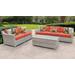 Fairmont 6 Piece Outdoor Wicker Patio Furniture Set 06p in Tangerine - TK Classics Fairmont-06P-Tangerine