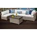 Monterey 6 Piece Outdoor Wicker Patio Furniture Set 06a in Sail White - TK Classics Monterey-06A-White