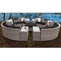 Florence 11 Piece Outdoor Wicker Patio Furniture Set 11b in Black - TK Classics Florence-11B-Black