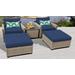 Monterey 5 Piece Outdoor Wicker Patio Furniture Set 05a in Navy - TK Classics Monterey-05A-Navy