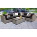 Florence 7 Piece Outdoor Wicker Patio Furniture Set 07b in Black - TK Classics Florence-07B-Black