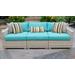 Fairmont 3 Piece Outdoor Wicker Patio Furniture Set 03c in Aruba - TK Classics Fairmont-03C-Aruba