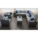 Barbados 11 Piece Outdoor Wicker Patio Furniture Set 11d in Grey - TK Classics Barbados-11D-Grey