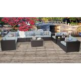 Belle 11 Piece Outdoor Wicker Patio Furniture Set 11a in Spa - TK Classics Belle-11A-Spa