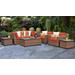 Laguna 7 Piece Outdoor Wicker Patio Furniture Set 07d in Tangerine - TK Classics Laguna-07D-Tangerine