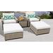 Monterey 5 Piece Outdoor Wicker Patio Furniture Set 05a in Sail White - TK Classics Monterey-05A-White