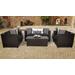 Barbados 7 Piece Outdoor Wicker Patio Furniture Set 07d in Black - TK Classics Barbados-07D-Black