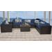 Belle 8 Piece Outdoor Wicker Patio Furniture Set 08b in Navy - TK Classics Belle-08B-Navy