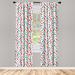 East Urban Home Ambesonne Bowling 2 Panel Curtain Set, Colorful Pins Bowling Club Sports Equipment Leisure Time Watercolor Style Print | Wayfair