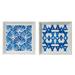 World Menagerie Wall Décor - White, Indigo - Set of Two in Blue/White | 16.5 H x 16.5 W x 1.4 D in | Wayfair 8D04E552D89B4FA894ACC8B2A641939B