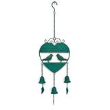 Ophelia & Co. Birds In Heart Wind Chime Metal in Blue | 25 H x 9.5 W x 2.25 D in | Wayfair 6BB4601116E54BA8A7D77DE5F34B3C6E