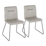 Casper Chair ( Set of 2 ) - LumiSource CH-CASPER BKGY2