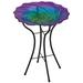 Regal Art & Gift 12757 - 18" Purple Ripple Birdbath/Feeder