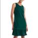 J. Crew Dresses | J. Crew Velvet Ruffle-Hem Dress | Color: Green | Size: 2
