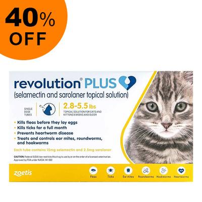 Revolution Plus For Kittens And Small Cats 2.75-5.5lbs Yellow 6 Pack