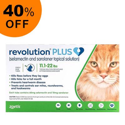 Revolution Plus For Large Cats 11-22lbs (Green) 3 ...