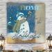 The Holiday Aisle® 'Snowman Birdhouse' Wrapped Canvas Graphic Art on Canvas Canvas, Solid Wood in Blue | 10 H x 10 W in | Wayfair