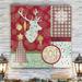 The Holiday Aisle® 'Christmas Pattern' Wrapped Canvas Graphic Art on Canvas Metal in Green/Red | 40 H x 40 W x 1 D in | Wayfair